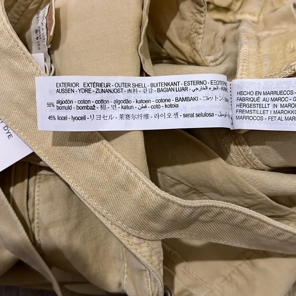 Zara Unisex Sand Denim Overalls Size 4-5